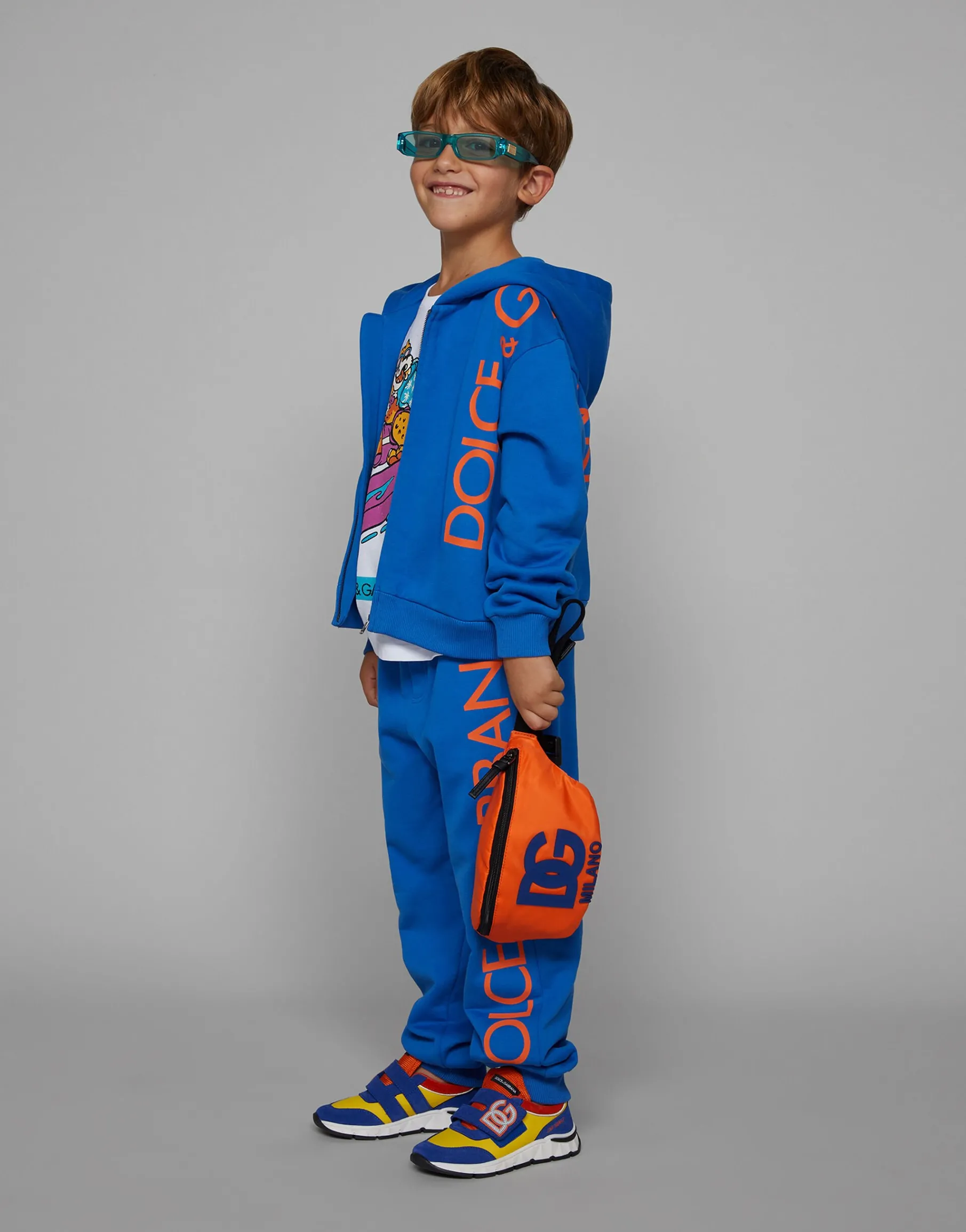 Jersey joggers with Dolce&Gabbana logo