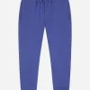 Jersey joggers with logo tag