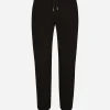 Jersey jogging pants with DG embroidery