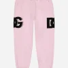 Jersey jogging pants with DG logo patch