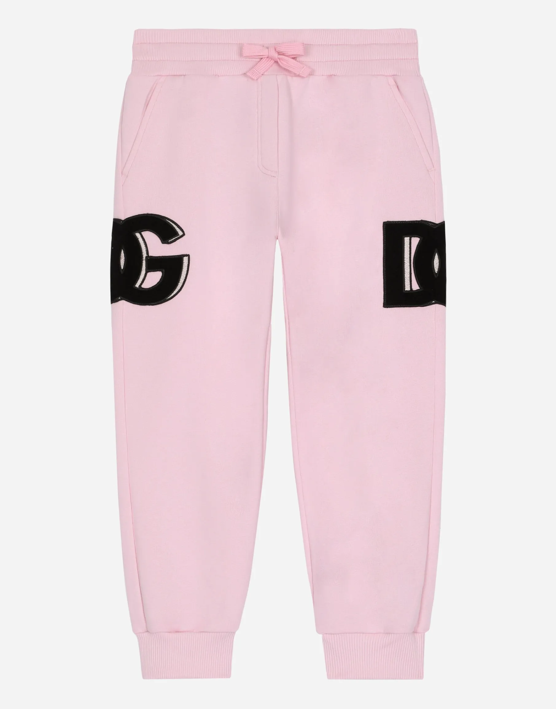 Jersey jogging pants with DG logo patch