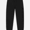 Jersey jogging pants with flocked logo