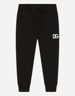 Jersey jogging pants with DG logo embroidery