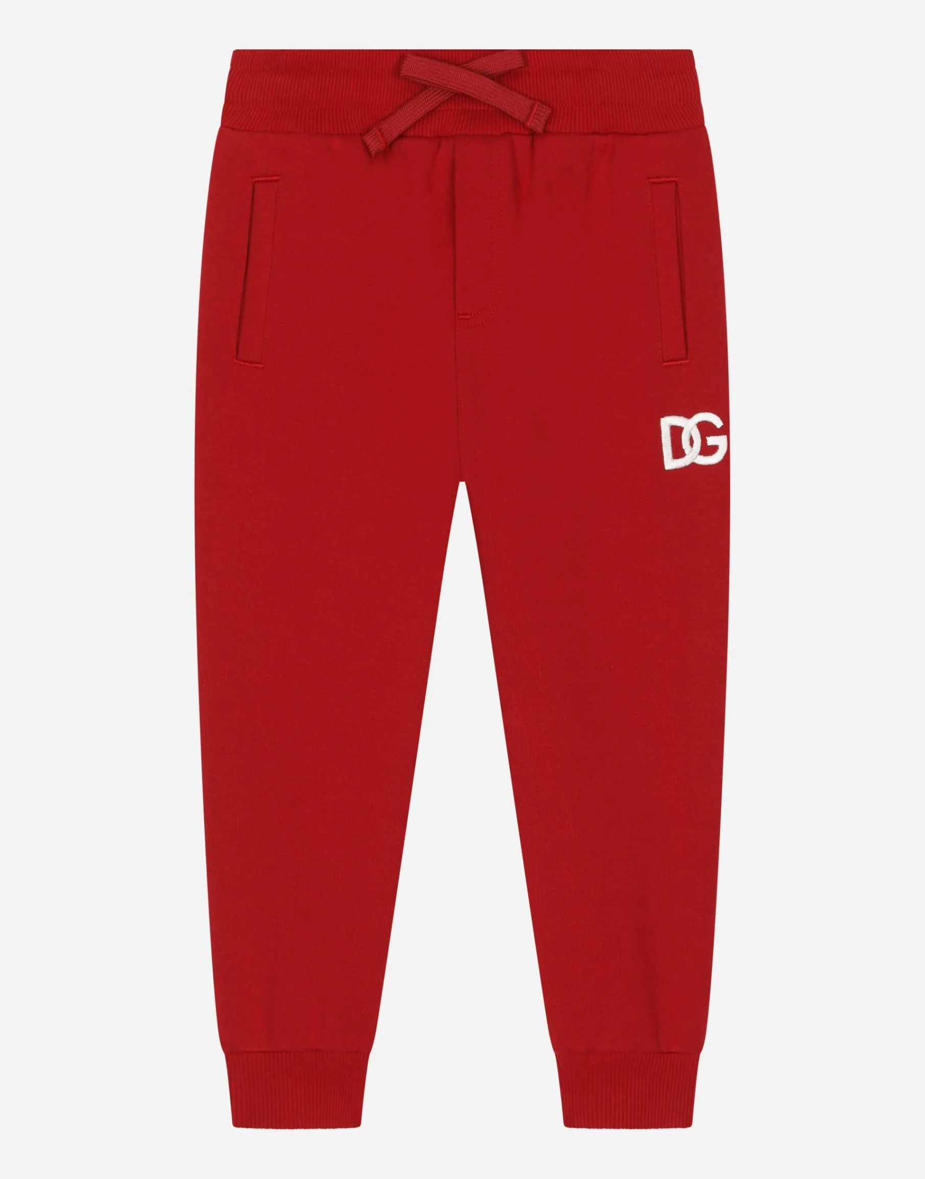 Jersey jogging pants with DG logo embroidery