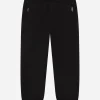 Jersey jogging pants with logo embroidery