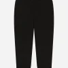Jersey jogging pants with logo embroidery