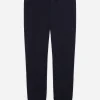 Jersey jogging pants with logo plate