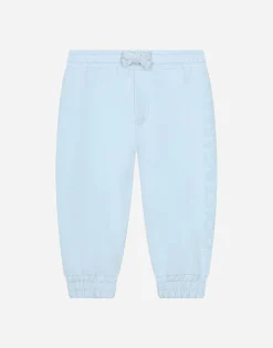 Jersey jogging pants with logo print
