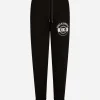 Jersey jogging pants with DG logo print