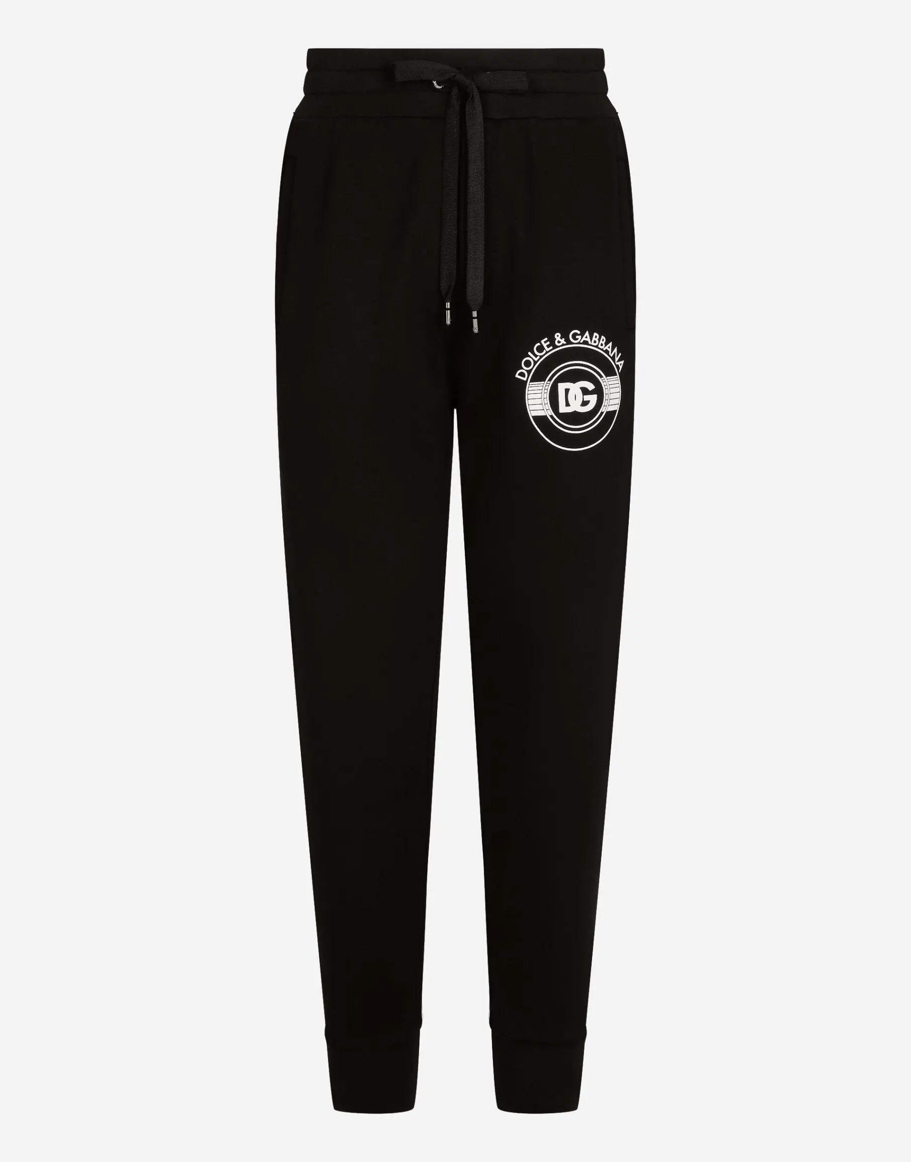 Jersey jogging pants with DG logo print