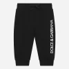 Jersey jogging pants with logo print