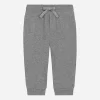 Jersey jogging pants with logo tag