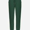 Jersey jogging pants with branded tag