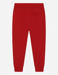 Jersey jogging pants with DG logo embroidery