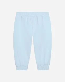 Jersey jogging pants with logo print