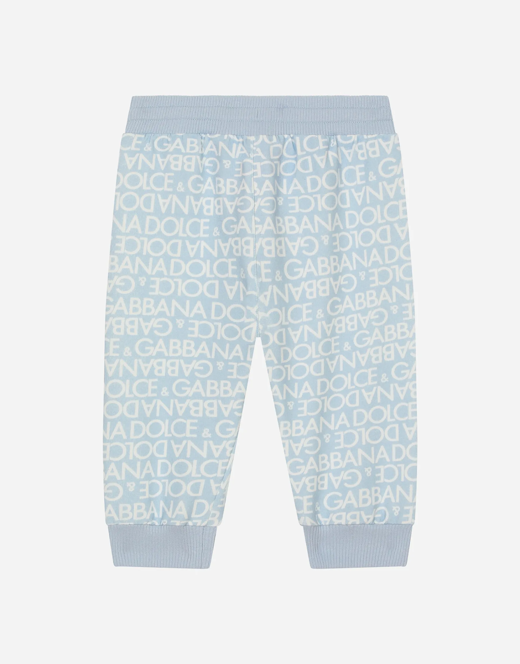 Jersey jogging pants with all-over logo print