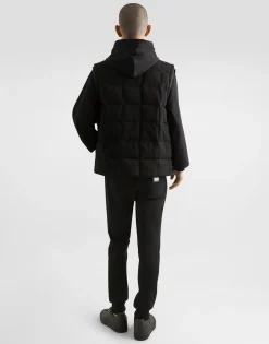 Jersey jogging pants with branded tag