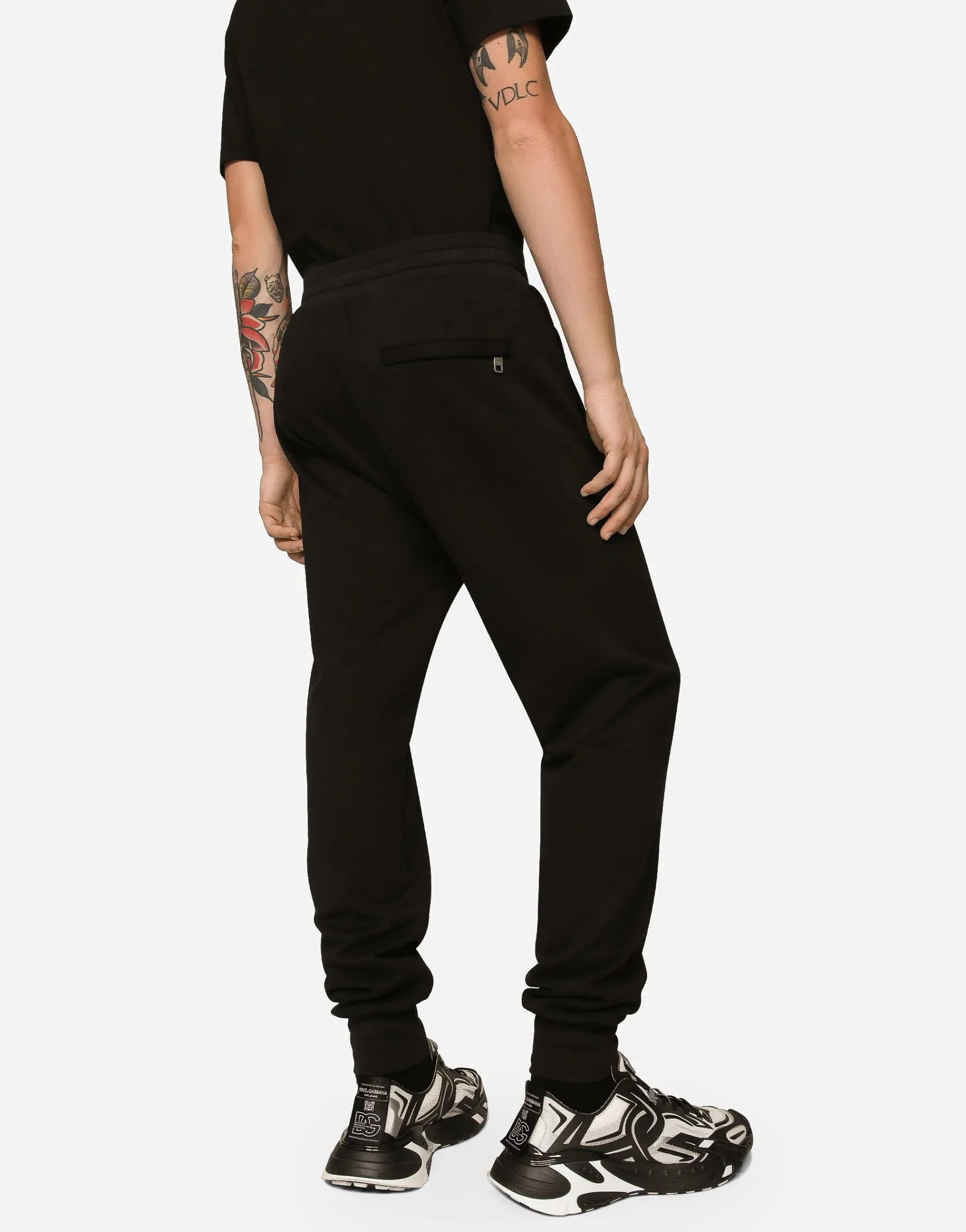 Jersey jogging pants with DG logo print