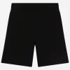 Jersey jogging shorts with logo tag