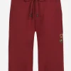 Jersey jogging shorts with embroidery