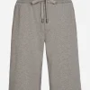 Jersey jogging shorts with logo tag