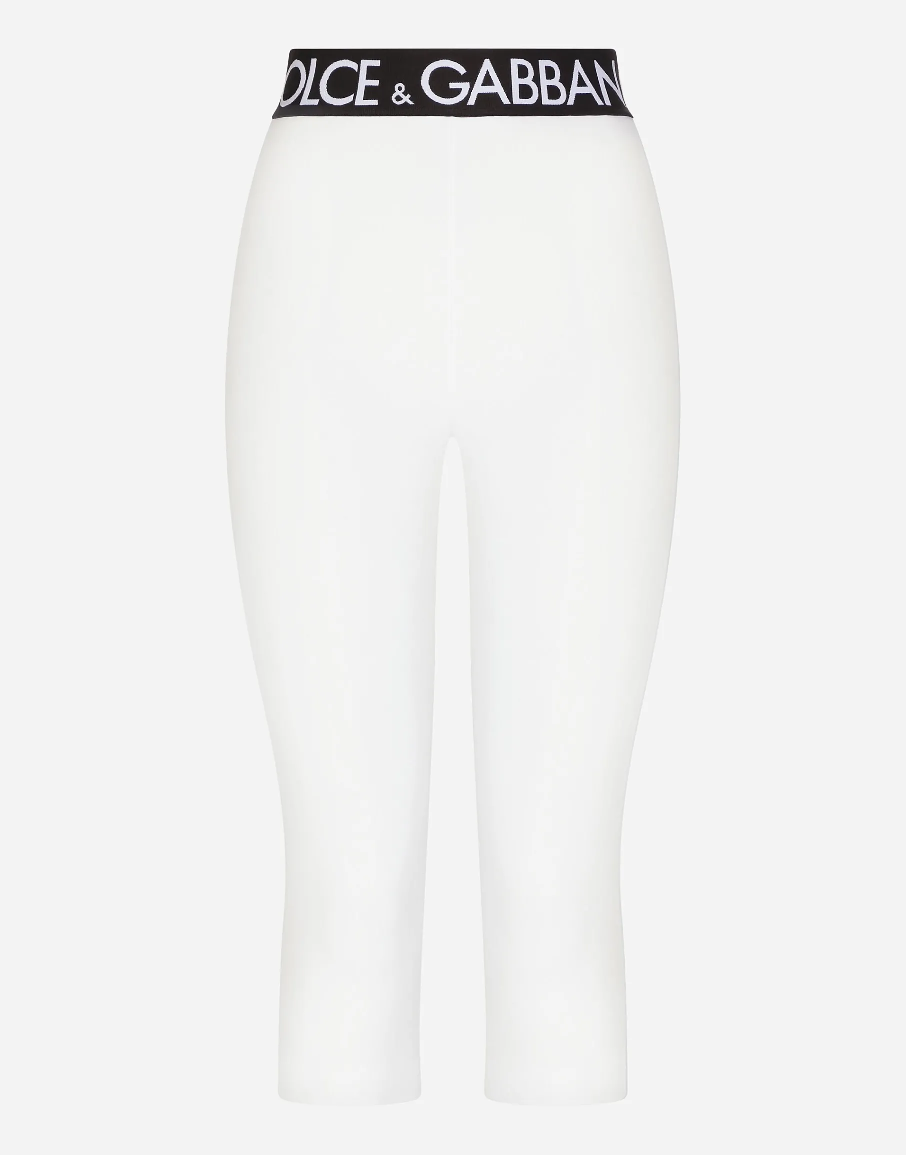 Jersey leggings with branded elastic