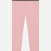 Jersey leggings with logo tag