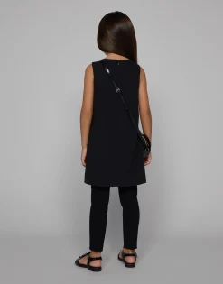 Jersey leggings with logo tag
