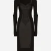 Jersey midi dress