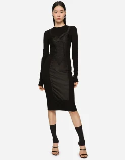 Jersey midi dress