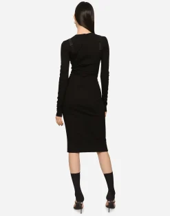 Jersey midi dress