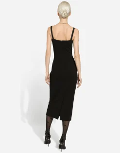 Jersey Milano rib sheath dress