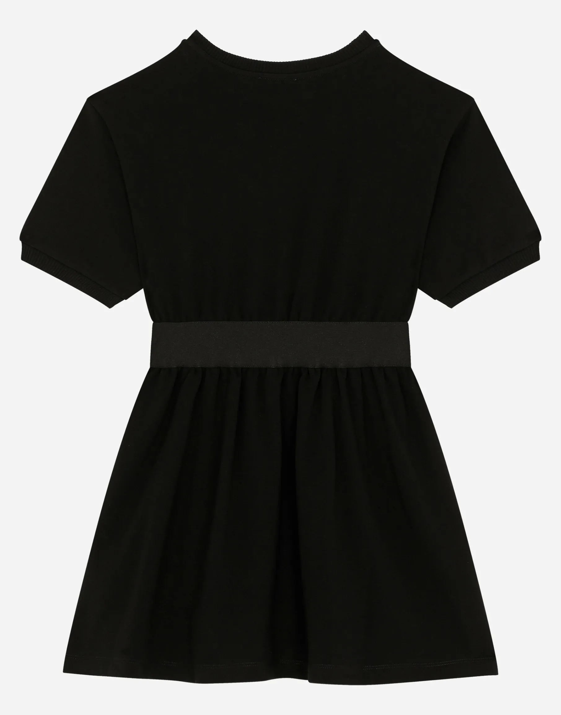 Jersey minidress with logo tag