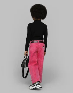 Jersey mock turtle-neck