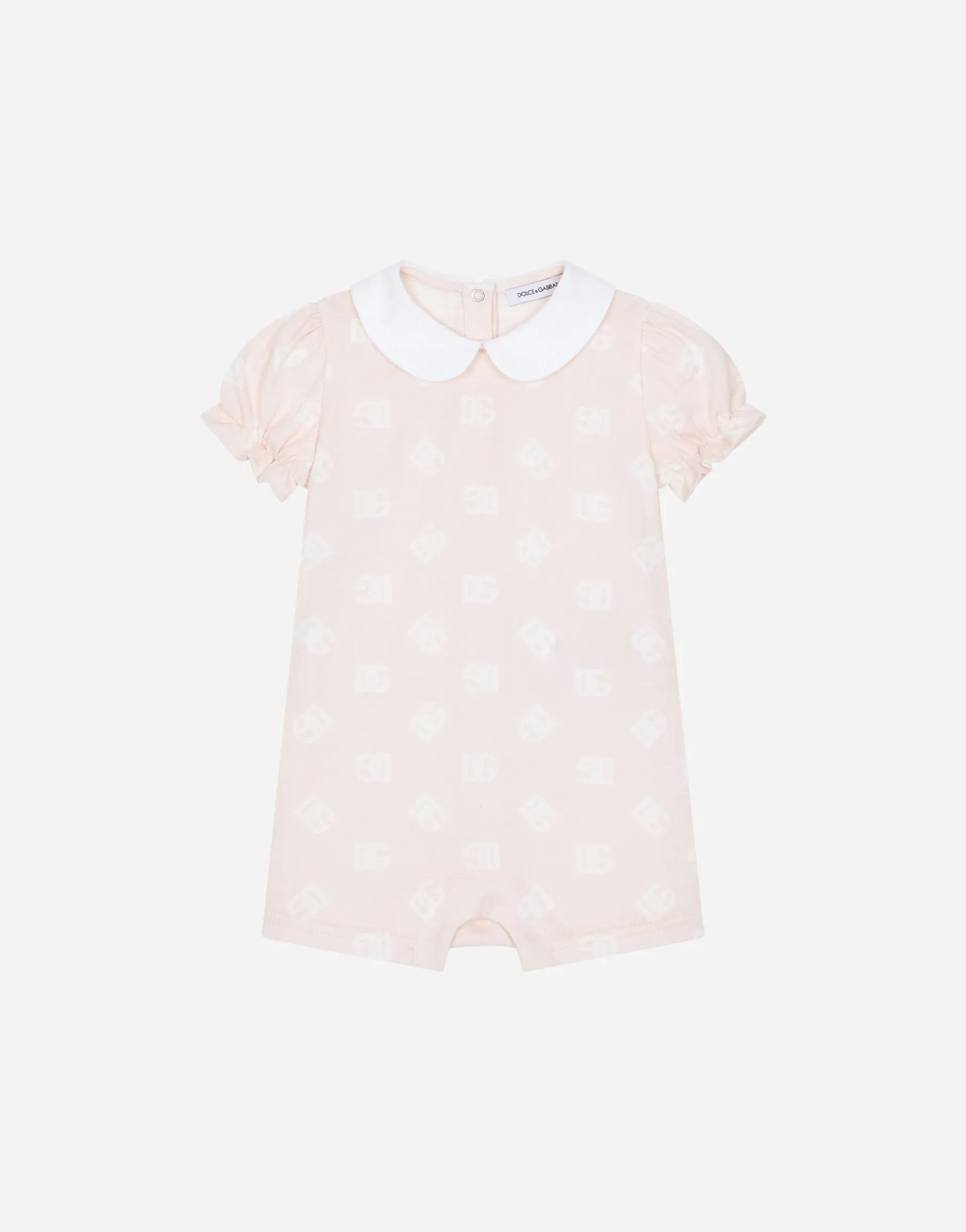 Jersey romper suit with DG logo print