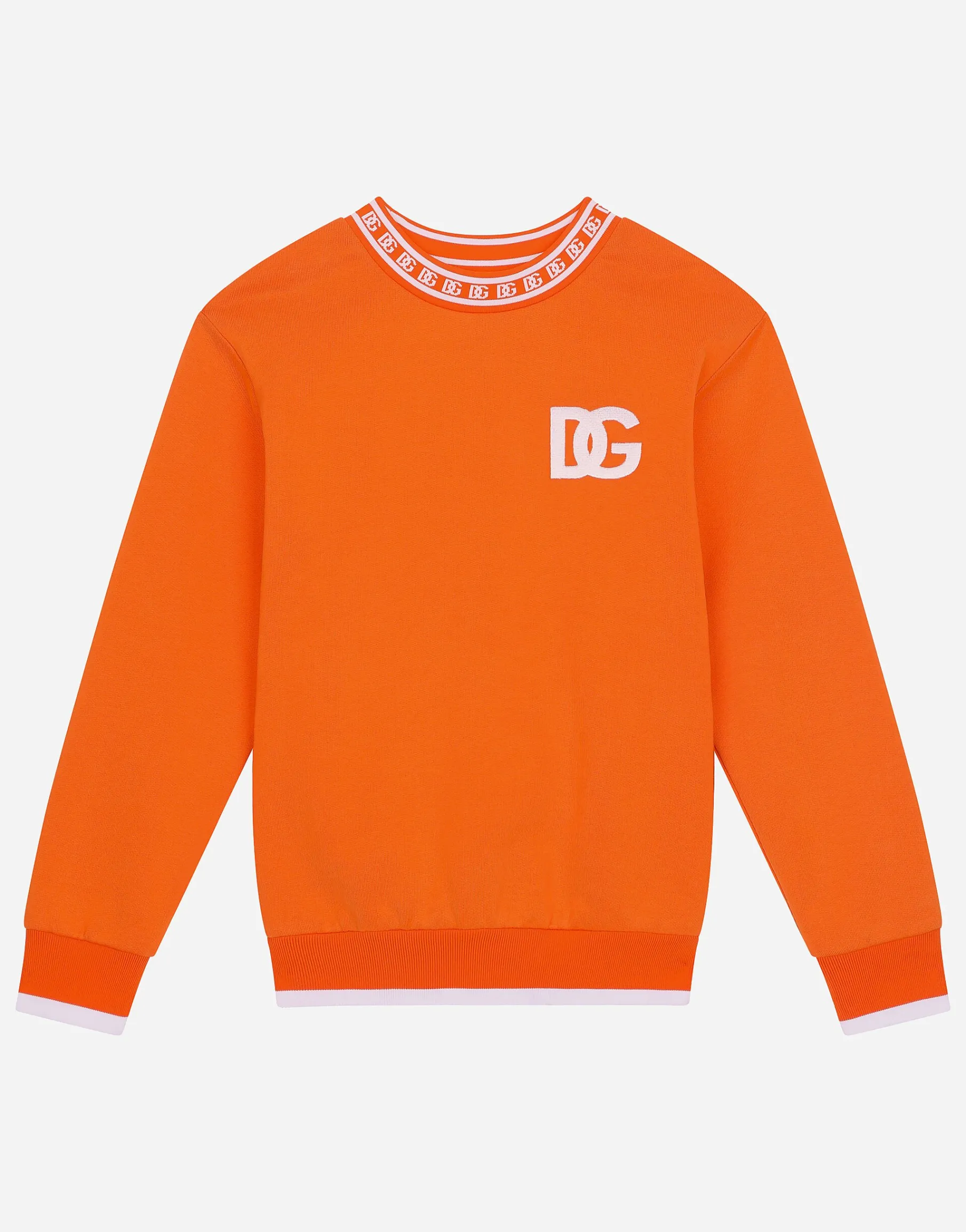Jersey round-neck sweatshirt with DG logo