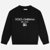 Jersey round-neck sweatshirt with DG Milano embroidery