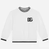 Jersey round-neck sweatshirt with DG logo print