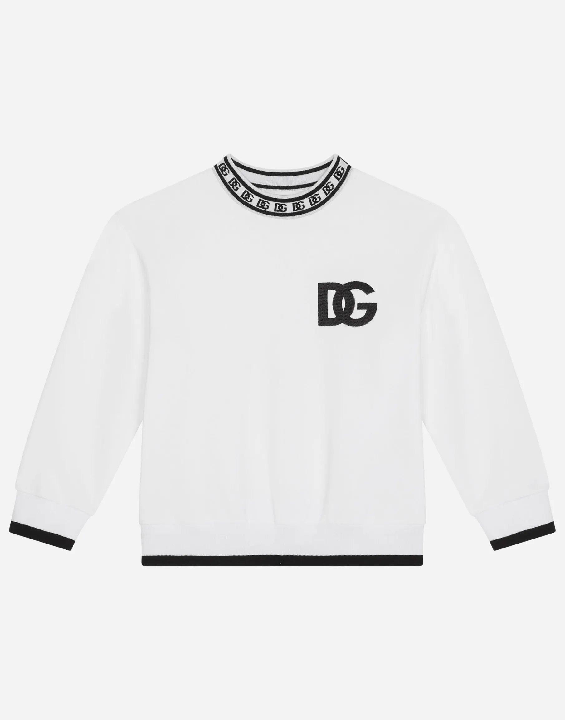 Jersey round-neck sweatshirt with DG logo print