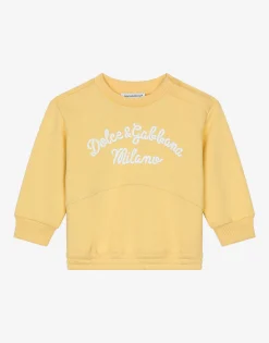 Jersey round-neck sweatshirt with Dolce&Gabbana logo