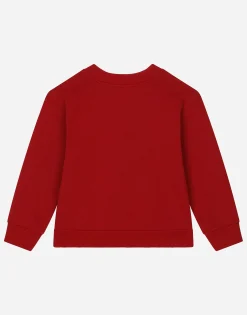 Jersey round-neck sweatshirt with DG Milano embroidery
