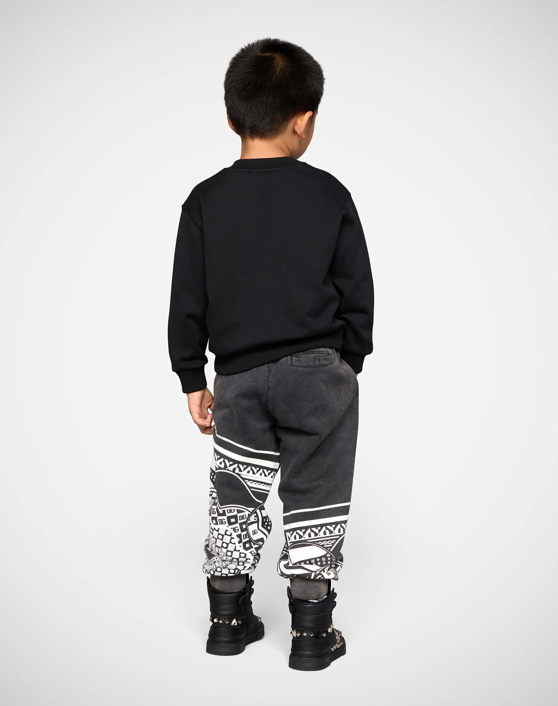 Jersey round-neck sweatshirt with DG Milano embroidery
