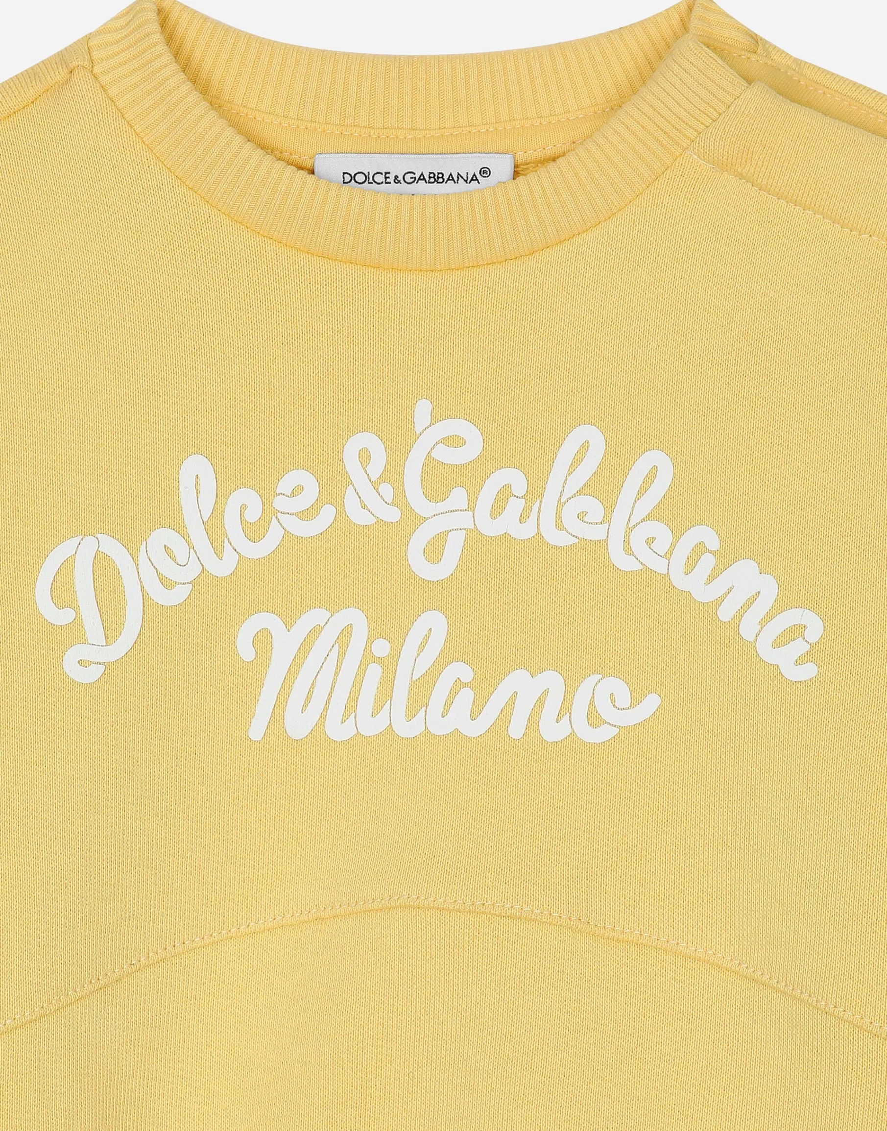 Jersey round-neck sweatshirt with Dolce&Gabbana logo