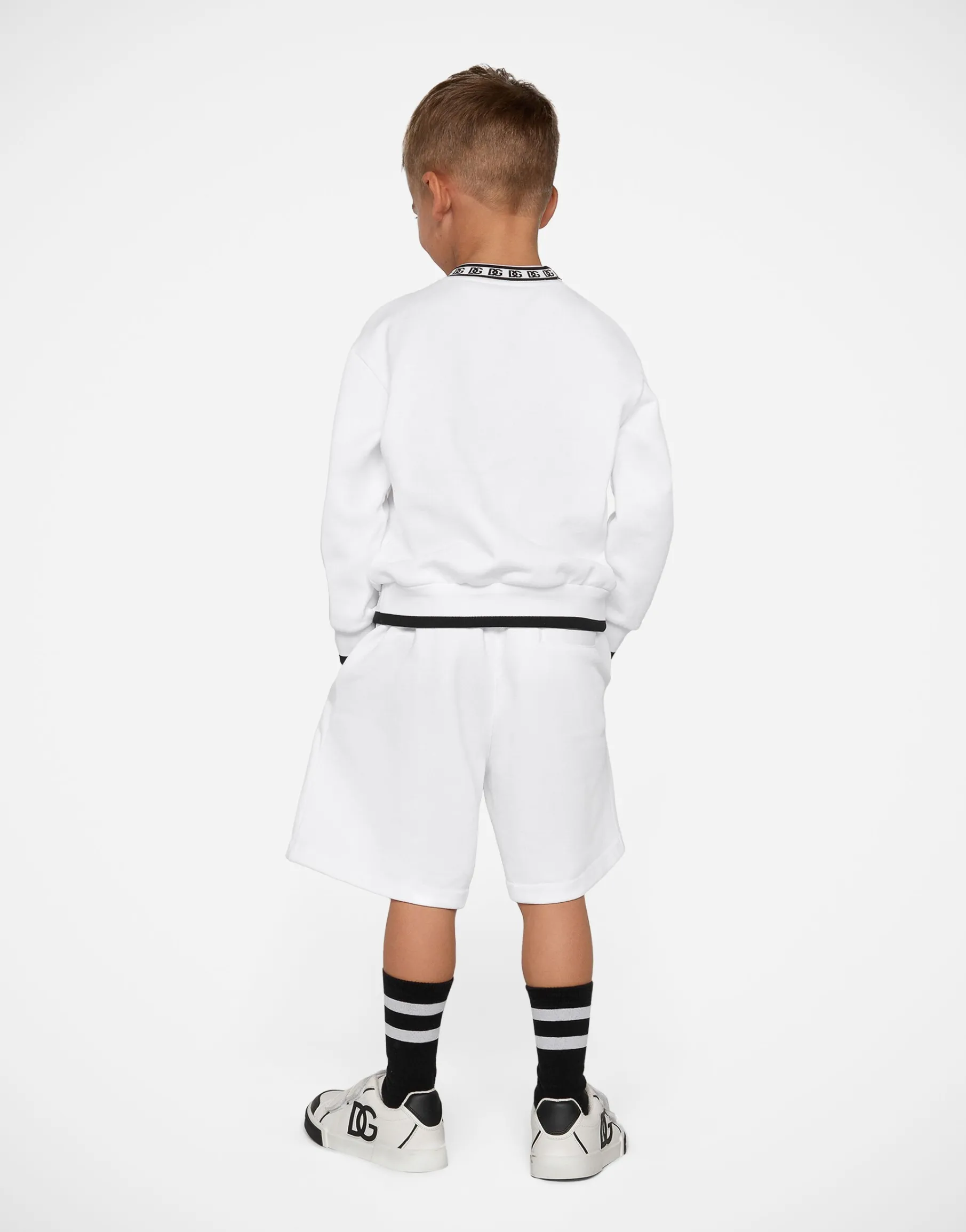 Jersey round-neck sweatshirt with DG logo print