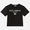 Jersey round-neck T-shirt with DG Milano embroidery