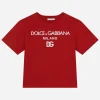 Jersey round-neck T-shirt with DG Milano embroidery