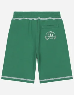 Jersey shorts with contrasting stitching and DG logo