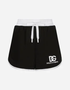 Jersey shorts with DG logo embroidery