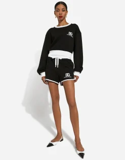 Jersey shorts with DG logo embroidery