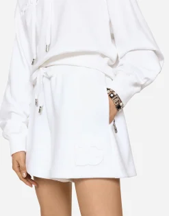 Jersey shorts with embossed DG logo